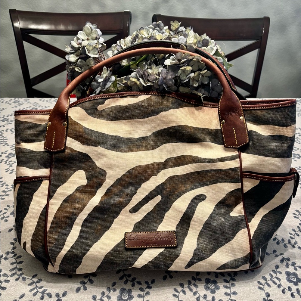 Dooney and Bourke Zebra Print Tote Bag